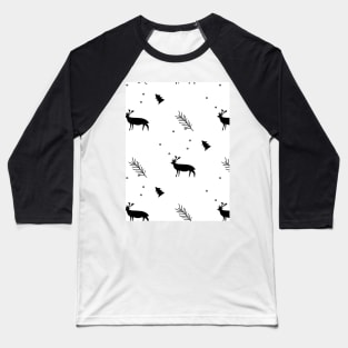 Christmas, holiday, deer, wildlife, reindeer, festive, winter, cold, north, beast, animal, seamless, pattern Baseball T-Shirt